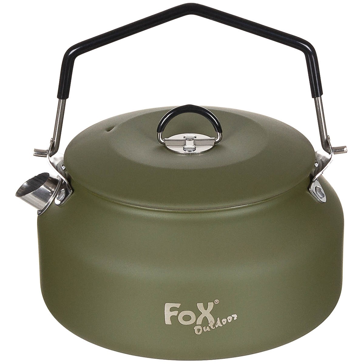 MFH 1ltr Water Kettle Stainless Steel- OD Green