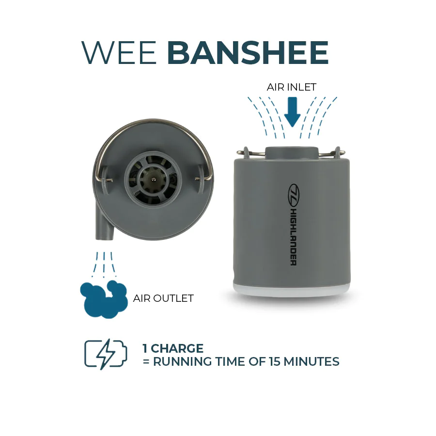 Highlander Wee Banshee Micro Air Pump with Light
