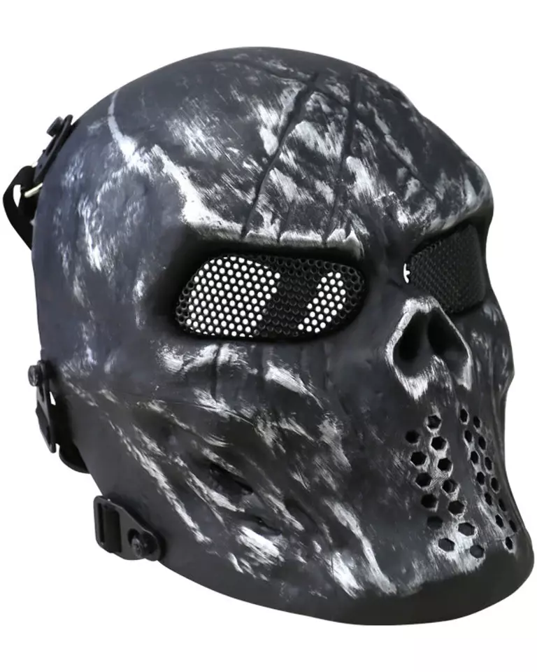 Skull Mesh Mask Gunmetal Grey Skull Mesh Mask Gunmetal Grey