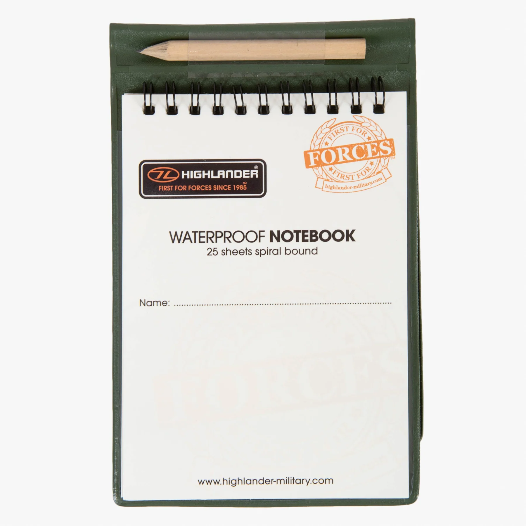 Highlander Forces Waterproof Notebook 15cmx10.5cm