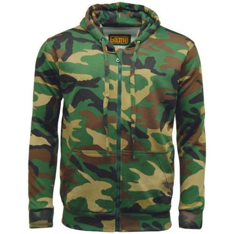Game Technical Apparel - Camouflage Zip Hoodie - Woodland