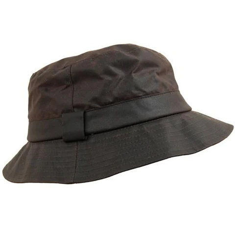 Wax Cotton Bush Hat - Brown