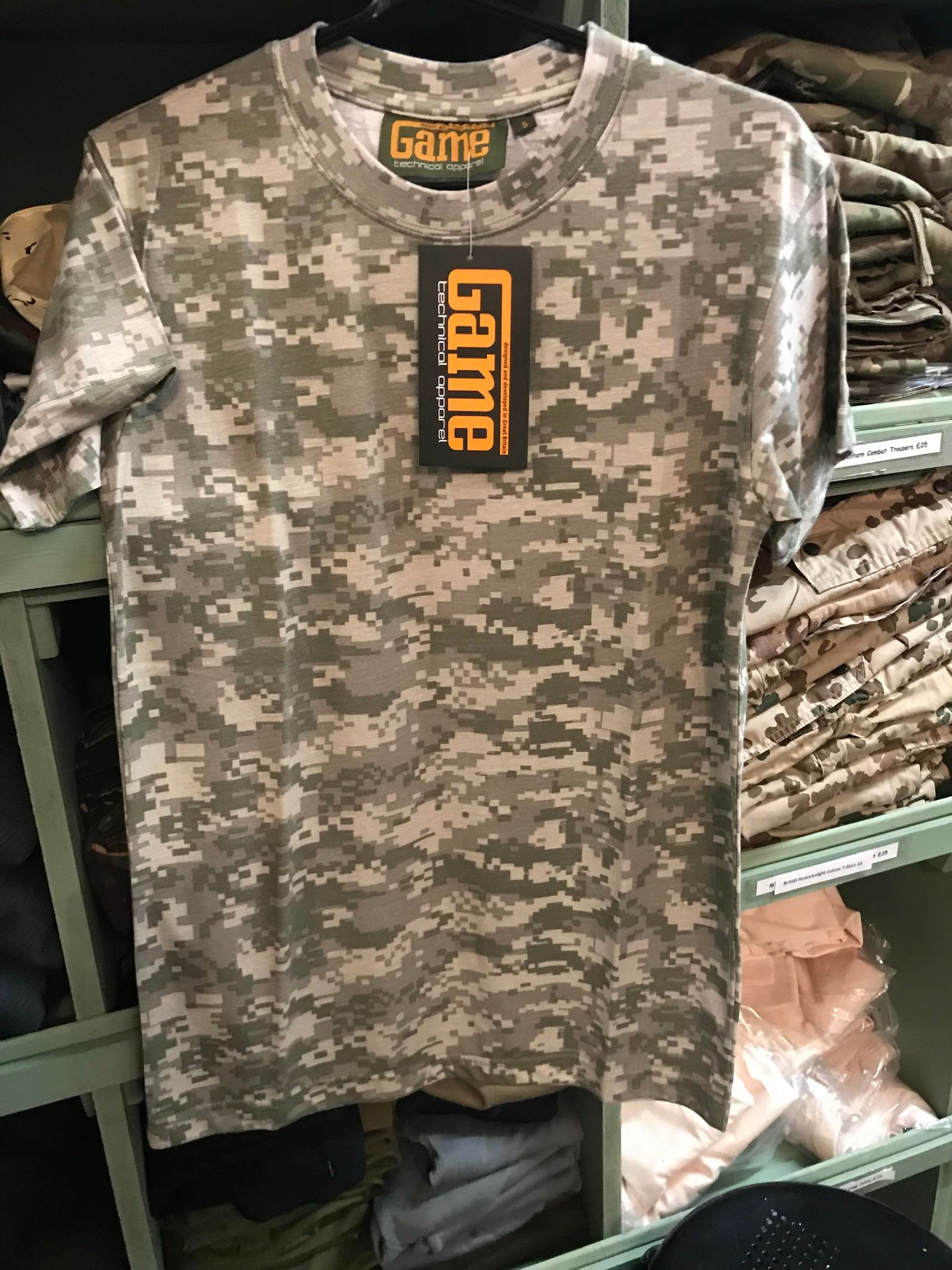 Camouflage T Shirt From Game - Desert Digital