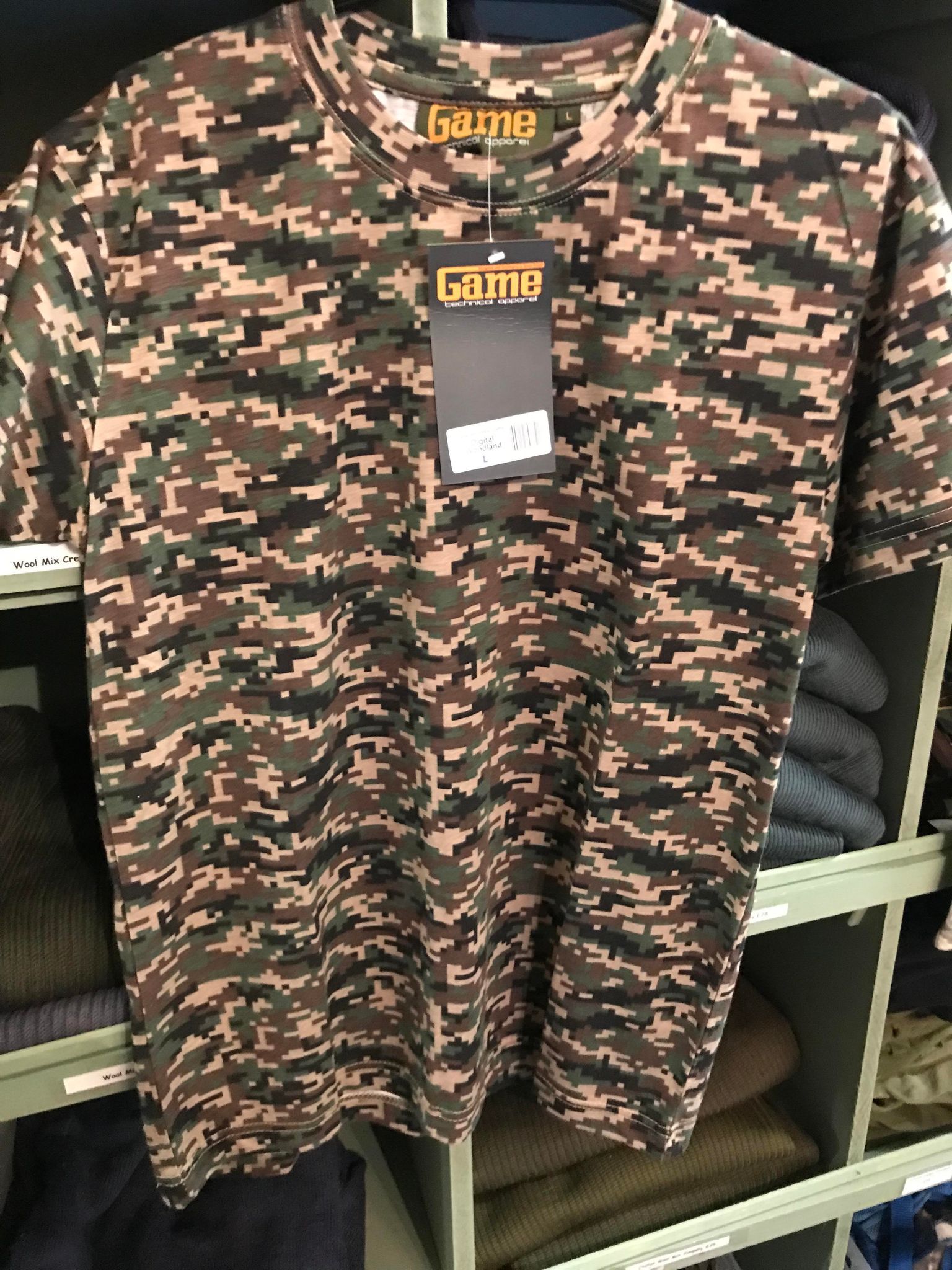 Camouflage T Shirt From Game- Woodland Digital