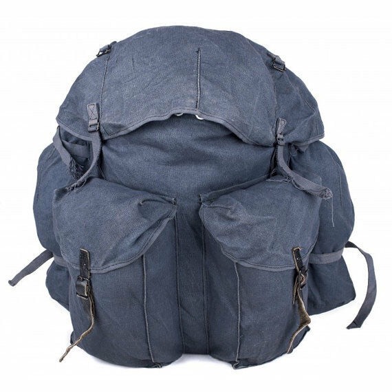 Italian AirForce Canvas Leather Alice Style Rucksack 19.99
