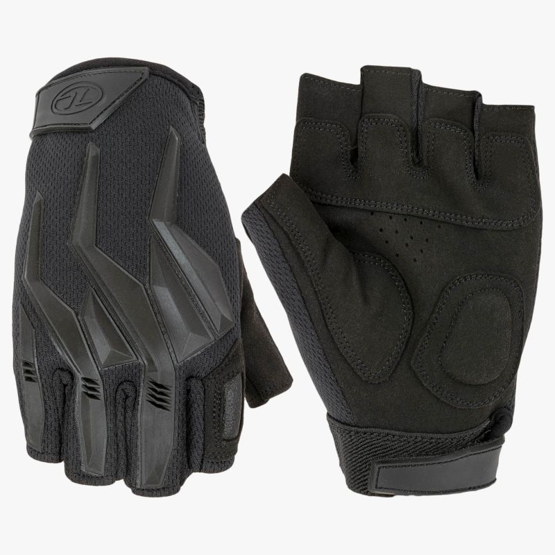 Highlander Forces Raptor Fingerless Gloves - Black