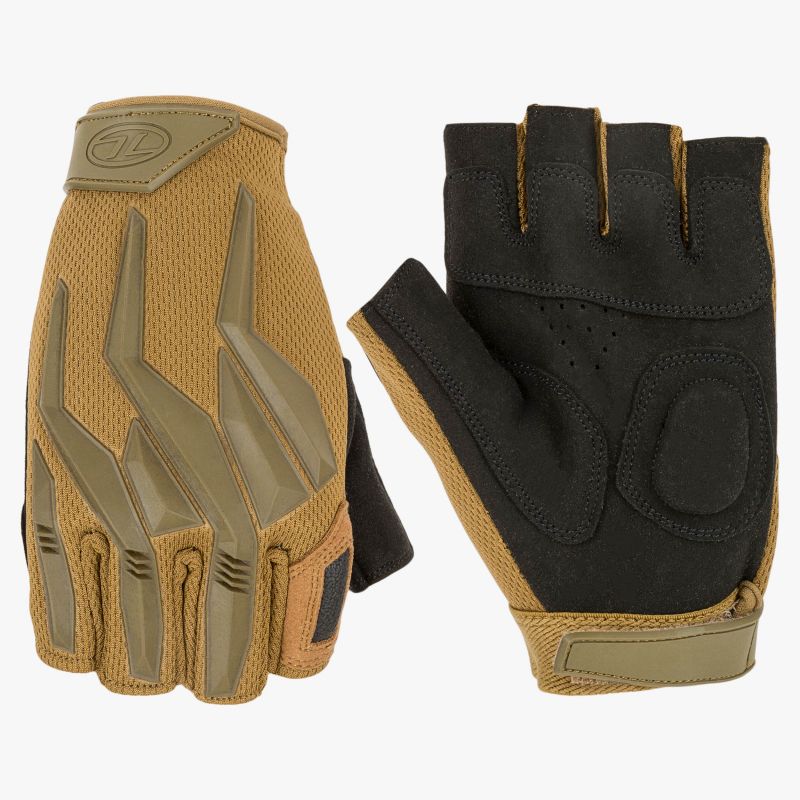 Highlander Forces Raptor Fingerless Gloves - Tan