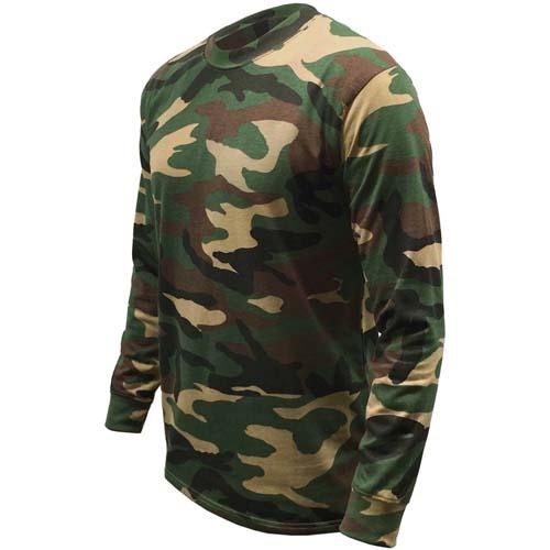 Game Woodland Camouflage Long Sleeve T Shirt