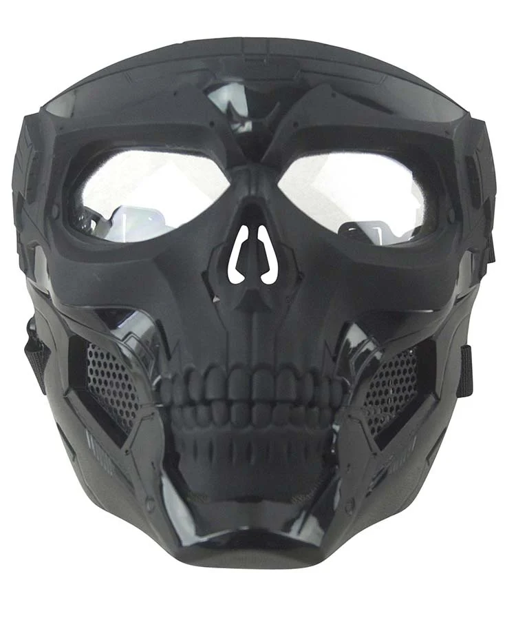 Skull Messenger Mask Black