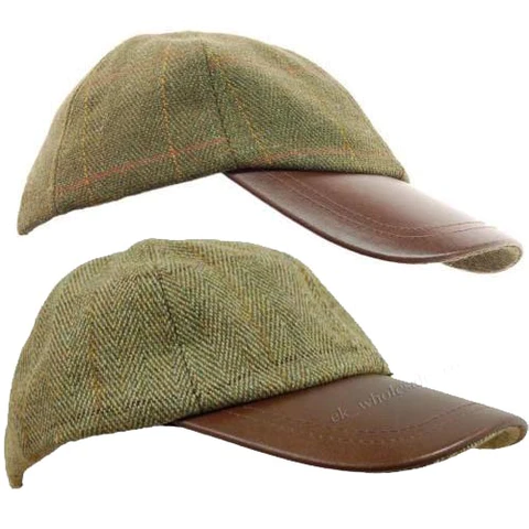 Tweed and Leather Skip Cap Tweed and Leather Skip Cap